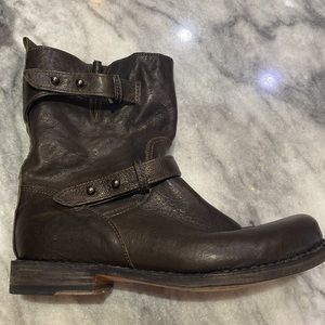 Rag & Bone brown Biker boot